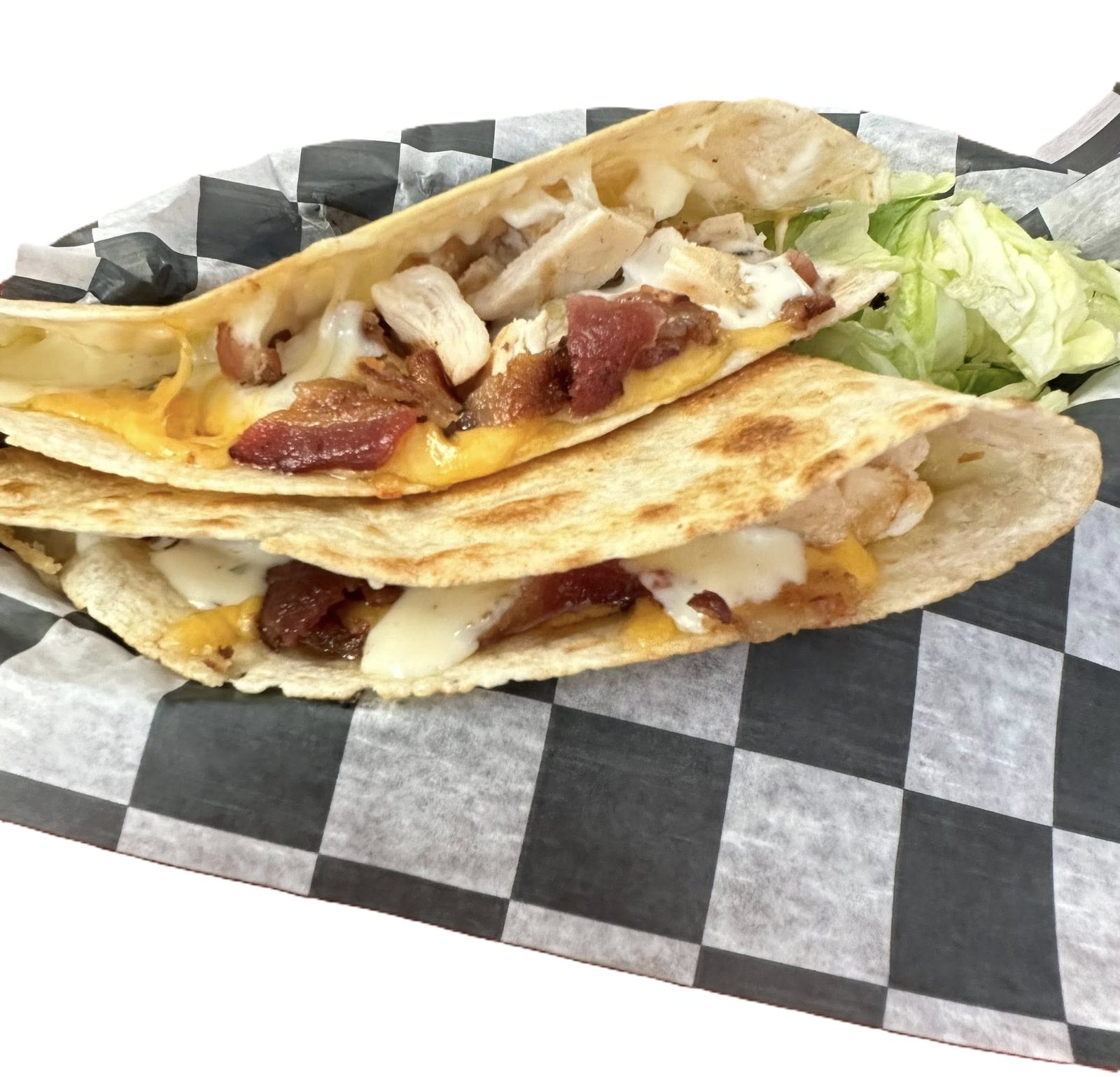 Chicken bacon ranch quesadilla