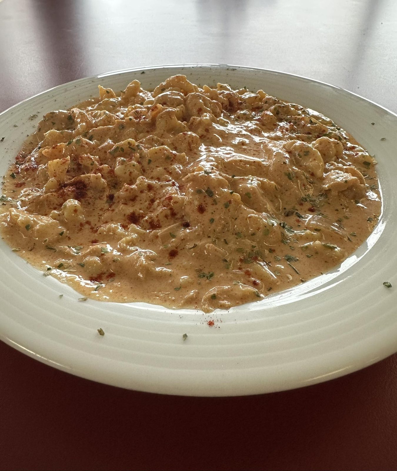 Creamy chicken paprikash with spaetzle