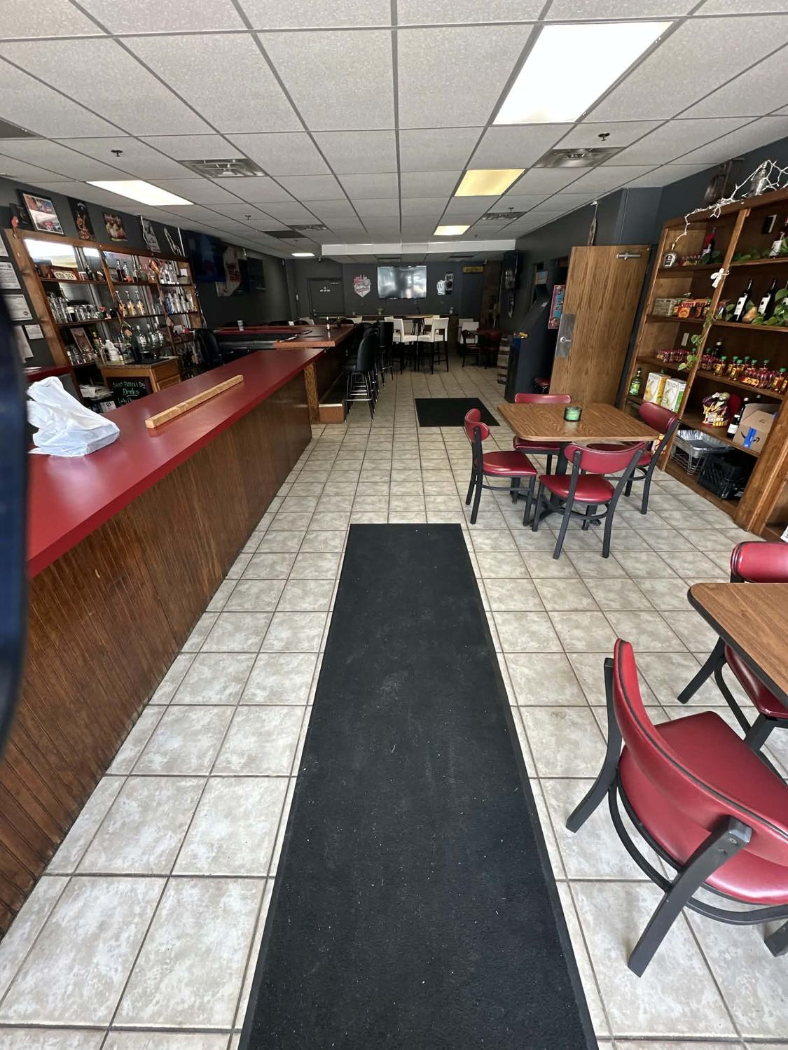 Bar and lounge seating area